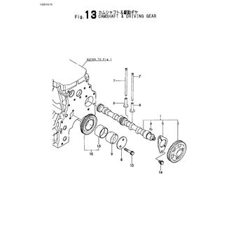 FIG 13. CAMSHAFT & DRIVING GEAR