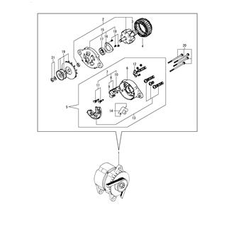 FIG 45. (35A)GENERATOR(INNER PARTS)(24V-25A)(HITACHI)