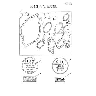 FIG 12. GASKET SET & LABEL