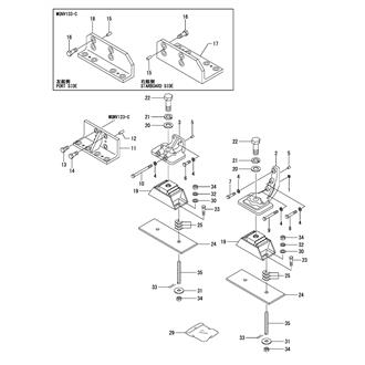 FIG 95. (6K)MOUNTING FOOT(MGNV123-C, MGNV133-C)(SHOCK ABSORBER SPEC.)