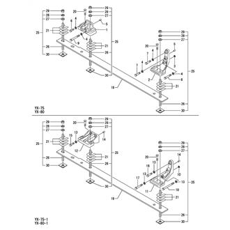 FIG 5. MOUNTING FOOT(YX-75, YX-80)(DIRECT MOUNTING SPEC.)