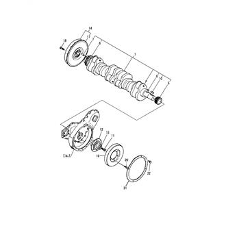 FIG 17. CRANKSHAFT & FLYWHEEL