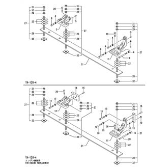 FIG 66. (6A)MOUNTING FOOT(YX-120-4)(DIRECT MOUNTING SPEC.)