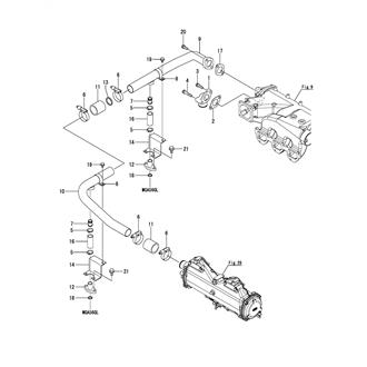 FIG 108. (30J)COOLING PIPE(SEA WATER)(MGA56GL)