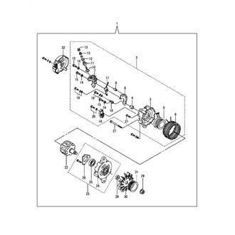 FIG 120. (50A)GENERATOR(INNER PARTS)(TO E/#3593)