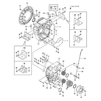 FIG 1. CLUTCH HOUSING(WITHOUT TRAILING PUMP SPEC.)