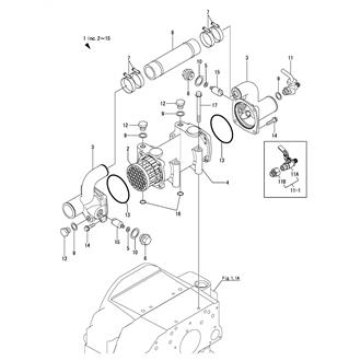 FIG 18. (7A)LUB. OIL COOLER(JG INSPECTION PARTS)(YX-75)