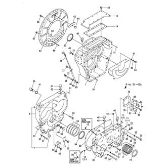 FIG 1. CLUTCH HOUSING YXH2-130(-3,4)