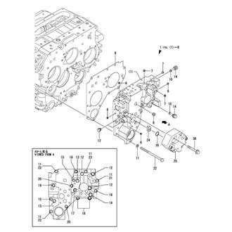 FIG 7. CASE PLATE & HYDRAULIC OIL PUMP