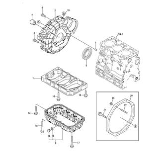 FIG 3. FLYWHEEL HOUSING & LUB. OIL SUMP