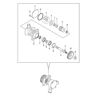 FIG 27. COOLING PUMP(SEA WATER)(INNER PARTS)(FRONT MOUNT SPEC.)