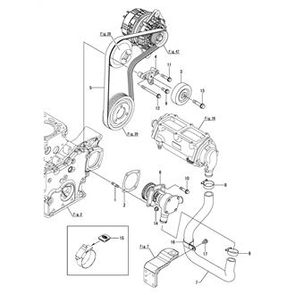 FIG 25. COOLING PUMP(SEA WATER)(FRONT MOUNT SPEC.)