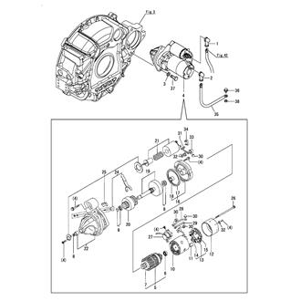 FIG 43. STARTER MOTOR(24V/EARTH FLOAT TYPE)