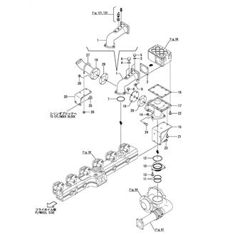 FIG 65. COOLING PIPE(FRESH WATER)(THERMOSTAT - PUMP)