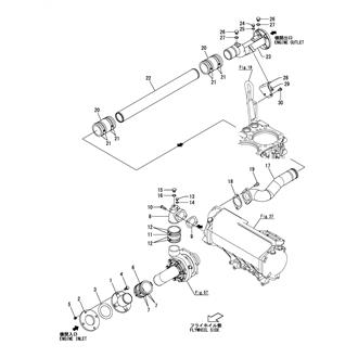 FIG 70. COOLING PIPE(FRESH WATER)(PUMP - INTER COOLER - ENGINE OUTLET)