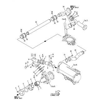 FIG 76. COOLING PIPE(FRESH WATER)(PUMP - INTER COOLER - ENGINE OUTLET)