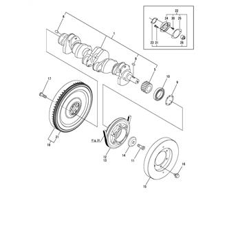 FIG 24. CRANKSHAFT & FLYWHEEL