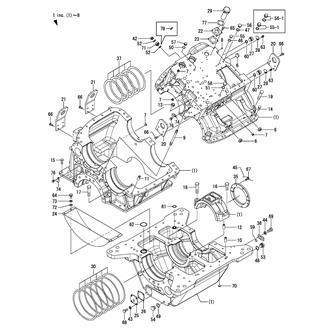 FIG 2. CLUTCH HOUSING(YXH-2000C/2500C)(WITHOUT TRAILING PUMP SPEC.)