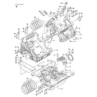 FIG 5. CLUTCH HOUSING(YXH-2000C/2500C)(GEISLINGER SPEC.WITHOUT TRAILING PUMP)(OPTIONAL)