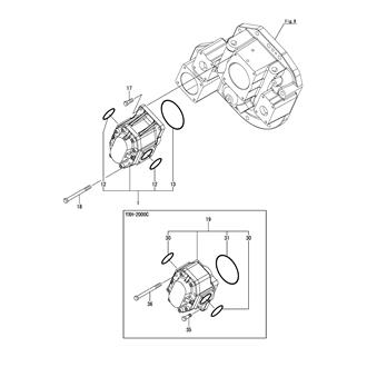 FIG 33. HYDRAULIC OIL PUMP(INPUT SHAFT LEFT ROTATION SPEC.)(OPTIONAL)