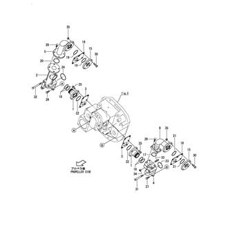 FIG 32. HYD.OIL PIPE(INPUT RIGHT ROTATION SPEC.)