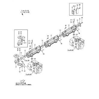 FIG 142. COOLING COLLECTING PIPE(2-LINE FRESH WATER COOLING SPEC.)