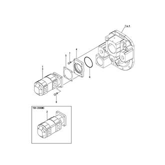 FIG 19. HYDRAULIC OIL PUMP(INPUT SHAFT RIGHT ROTATION SPEC.)