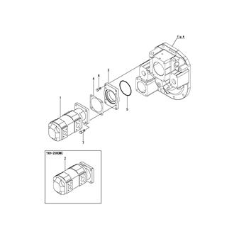 FIG 20. HYDRAULIC OIL PUMP(INPUT SHAFT LEFT ROTATION SPEC.)(OPTIONAL)