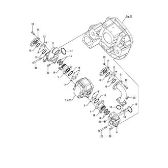 FIG 128. HYDRAULIC OIL PIPE(SEPARATE TYPE CPP PUMP & INPUT SHAFT RIGHT ROTATION SPEC.)