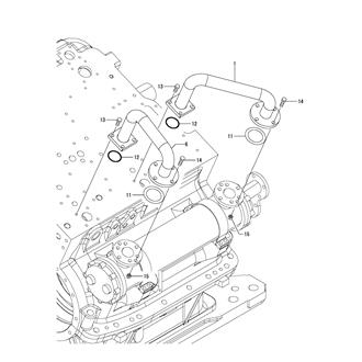 FIG 139. LUB. OIL PIPE(LUB. OIL COOLER)(YXH-2500D)