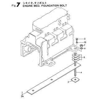 FIG 7. ENGINE BED,FOUNDATION BOLT