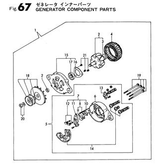 FIG 67. GENERATOR COMPONENT PARTS(24V