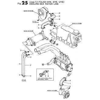 FIG 25. COOLING SEA WATER PIPE(4JH2-HTE,DTE,UTE)