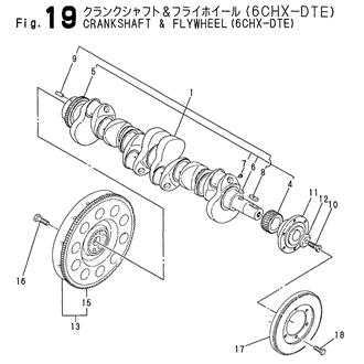 FIG 19. CRANKSHAFT & FLYWHEEL(6CHX-DTE)