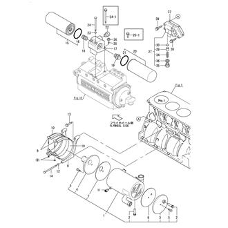 FIG 16. LUB. OIL COOLER & LUB. OIL STRAINER