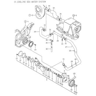 FIG 11. COOLING SEA WATER SYSTEM