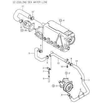 FIG 12. COOLING SEA WATER LINE