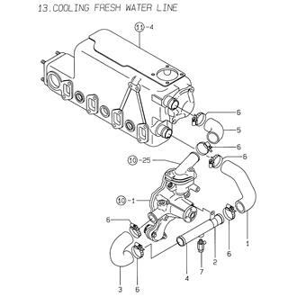 FIG 13. COOLING FRESH WATER LINE