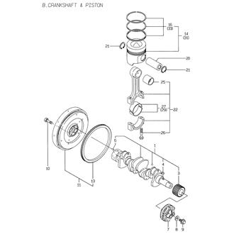 FIG 8. CRANKSHAFT & PISTON