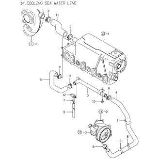 FIG 14. COOLING SEA WATER LINE