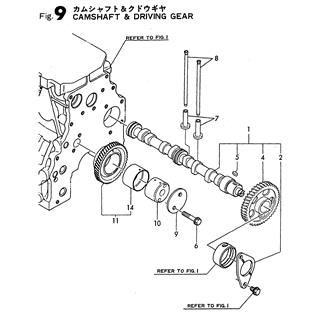 FIG 9. CAMSHAFT & DRIVING GEAR