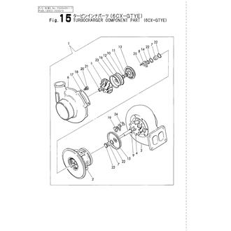 FIG 15. TURBOCHARGER COMPONENT PARTS(6CX-GTYE)