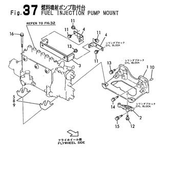 FIG 37. FUEL INJECTION PUMP MOUNT