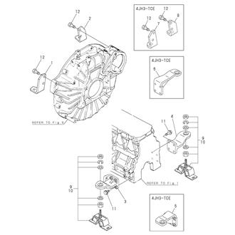 FIG 7. MOUNTING FOOT(4JH3-TE)