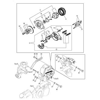 FIG 36. GENERATOR(12V-80A)(HITACHI)(TO JAN. 2013)