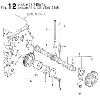 FIG 12. CAMSHAFT & DRIVING GEAR