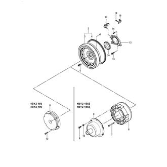 FIG 13. FLYWHEEL & CYLINDER MOUNTING PARTS