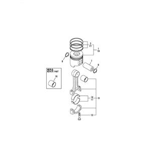 FIG 13. PISTON & CONNECTING ROD