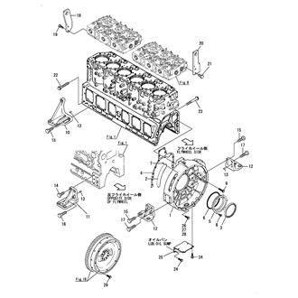 FIG 4. FLYWHEEL HOUSING & ENGINE LIFT