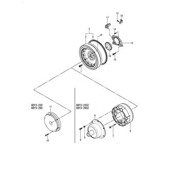 FIG 15. FLYWHEEL & CYLINDER MOUNTING PARTS